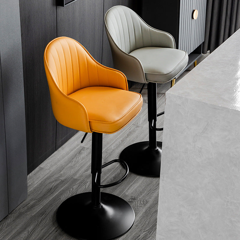 Modern Counter Height Bar Stool with Ergonomic Backrest