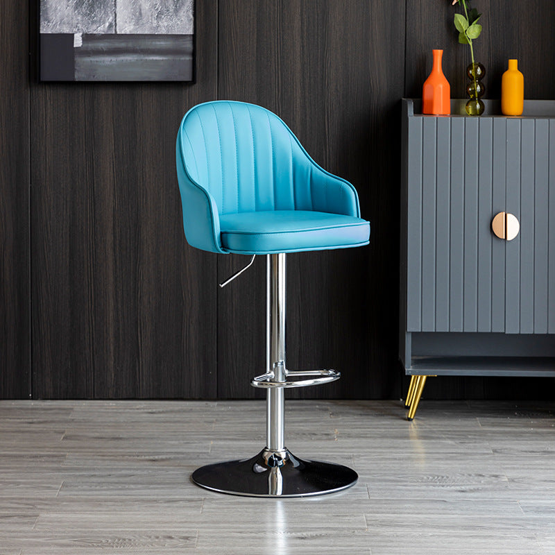 Modern Counter Height Bar Stool with Ergonomic Backrest
