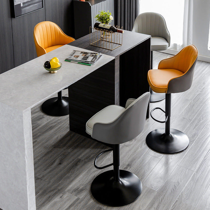 Modern Counter Height Bar Stool with Ergonomic Backrest