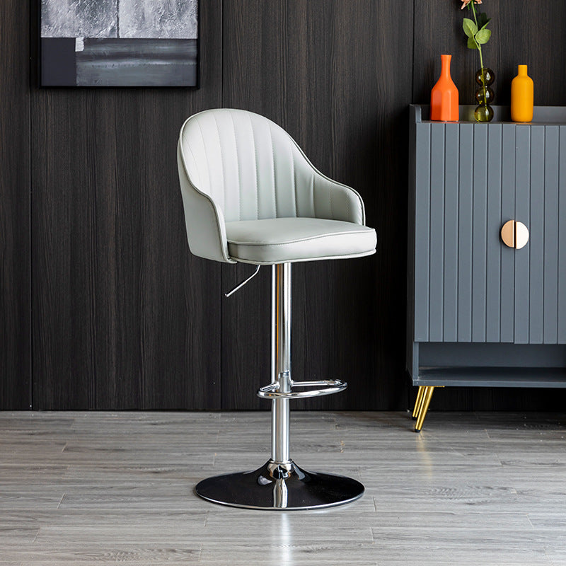 Modern Counter Height Bar Stool with Ergonomic Backrest