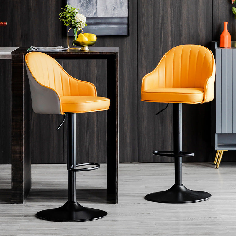 Modern Counter Height Bar Stool with Ergonomic Backrest