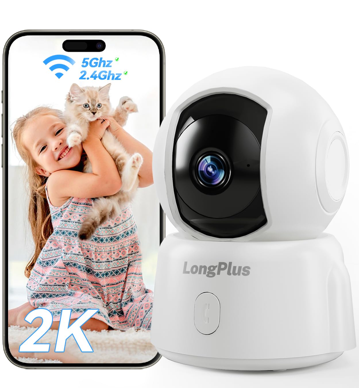 LongPlus® 2K Smart Indoor Security Camera