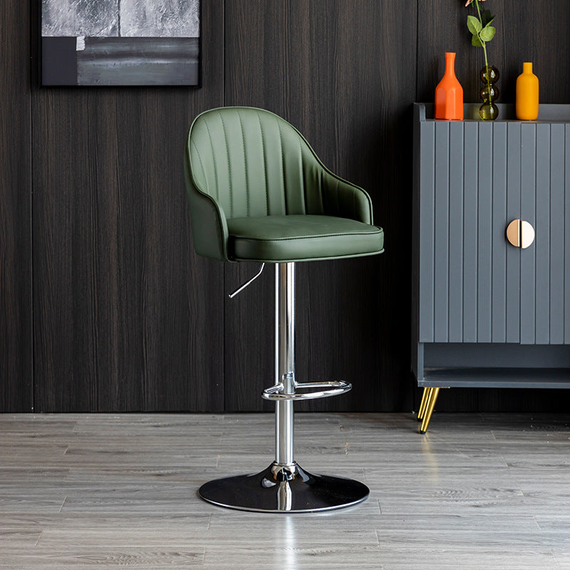 Modern Counter Height Bar Stool with Ergonomic Backrest