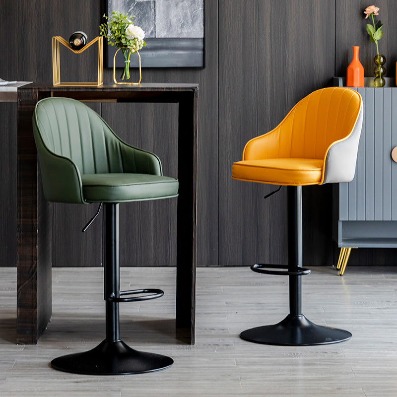Modern Counter Height Bar Stool with Ergonomic Backrest